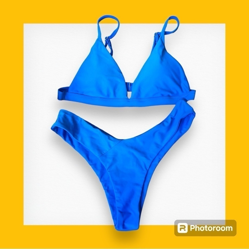 Unbranded bikini 2 piece thong thongkini blue M